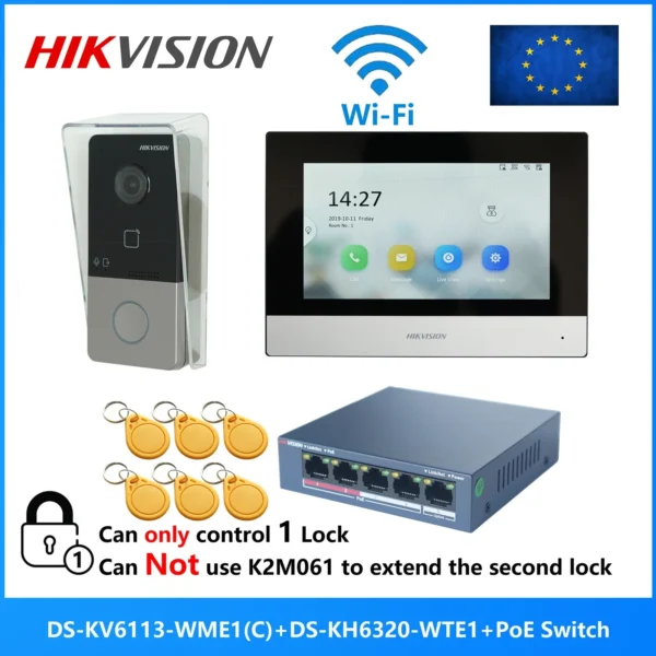 Kit Videoporteiro Hikvision DS-KIS603-P